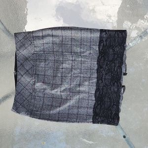 Plaid Pencil Skirt - Suit Seperates - Purple lace business professional skirt